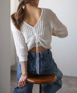 Sweater/Knitwear Front/Rear 2-way Shirring Drawstring