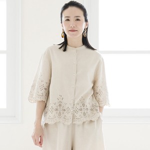 Button Shirt/Blouse crea delice Embroidery 2024 Spring/Summer