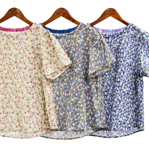 Button Shirt/Blouse Floral Pattern Printed Made in Japan