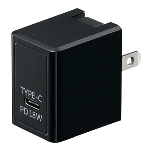 YAZAWA(ヤザワコーポレーション) USBアダプター1ポートPD18Wブラック VFPD18BK