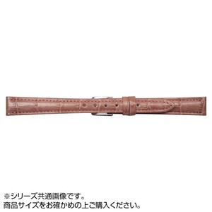MIMOSA(ミモザ) 時計バンド SY型押ワニ 12mm オールドローズ (美錠:銀) CSY-P12