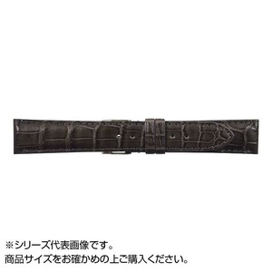 MIMOSA(ミモザ) 時計バンド クロコマット 22mm グレー (美錠:銀) WRM-GR22