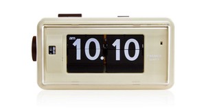 TWEMCO(トゥエンコ) 置き時計 パタパタアラームクロック AL-30　グレー