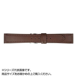 MIMOSA(ミモザ) 時計バンド Eカーフ 18mm ダークブラウン (美錠:銀) CE-B18