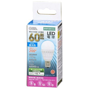 OHM LED電球 PS形 E17 60形相当 広配光 昼光色 LDA6D-G-E17 IS51