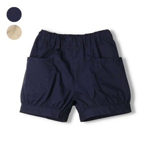 Kids' Short Pant Plain Color Stretch Pocket M 3/10 length