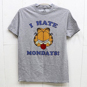 【アメリカン キャラクター】Tシャツ GARFIELD HATE MONDAY OPL-TS-GAR-001 グレー