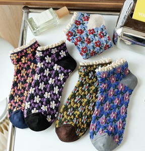 Ankle Socks Floral Pattern Socks Ladies'