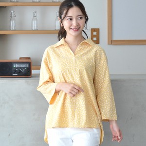 Button Shirt/Blouse Floral Pattern M 7/10 length