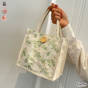 刺繍ジュートバッグ フラワーモチーフ カジュアル 夏    WU1107【2024新作】