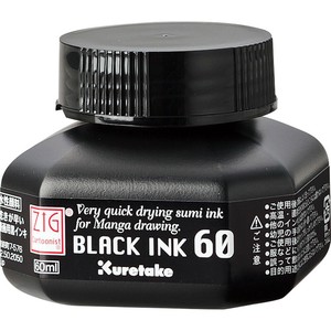 ZIG Cartoonis Kuretake Ink/Ink Pad Black KURETAKE 60ml