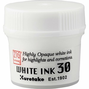 ZIG Cartoonis Kuretake Ink/Ink Pad White 30g KURETAKE