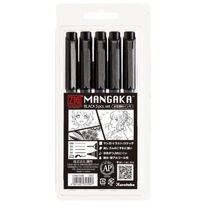ZIG Cartoonis Marker/Highlighter Black M KURETAKE