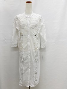 Button Shirt/Blouse One-piece Dress Embroidered 7/10 length 2024 Spring/Summer