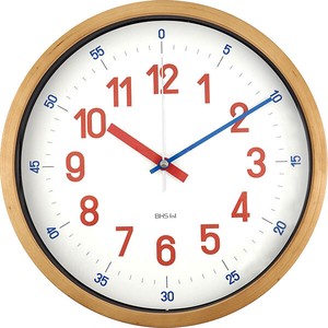 バウハウス フォント復刻 知育クロック BAUHAUS Wall Clock Reross Quadratic Red