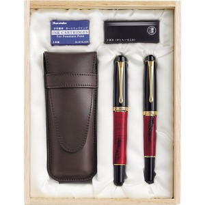 くれたけ 呉竹 くれ竹 夢銀河 鹿角セット 古代日本茜染め KURETAKE Brush pen DAL140-2 万年筆【人気】