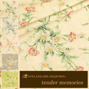 有輪商店 YUWA 広幅綿麻シーティング "tender memories" [A:Natural] / 生地 布 / 全5色 / 445931