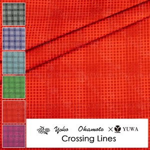 有輪商店 YUWA 岡本洋子さん シャーティング ”Crossing Lines” [E:Red] /全5色/生地 布/ YO824850