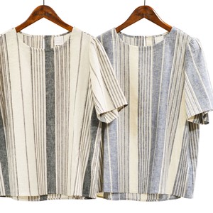 Button Shirt/Blouse Stripe Printed Made in Japan