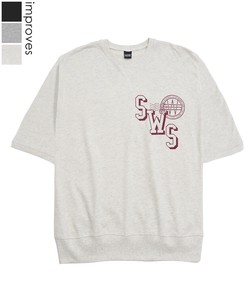 【SIDEWAYSTANCE】カレッジロゴ半袖スウェットTシャツ