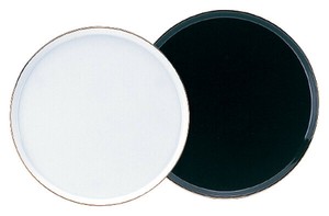 【在庫処分セール】陶器ケーキトレー EM-18 KS（ブラック＋金線）