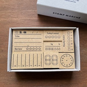 【手帳スタンプ】手帳スタンプBOX 02（kit-004）スタンプマルシェ 日本製 はんこ