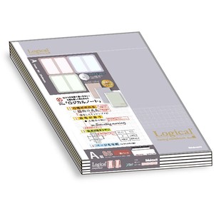 ナカバヤシ　ロジカルノート・3冊パック・30枚・A罫・シャイニーカラー　NB518A-3P