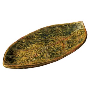 織部木の葉　焼物皿