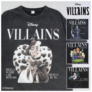 【Disney】ヴィランズ　マガジンTシャツ【2024夏物】【ユニセックス】