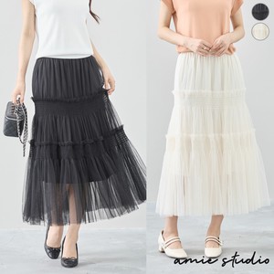 Skirt Gathered Skirt L M Tiered 【2024NEW】