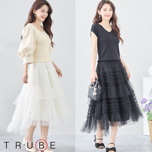 Skirt Design Ruffle Long Skirt L 【2024NEW】