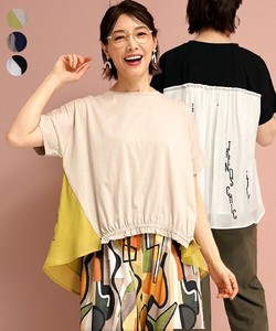 T-shirt Gathered Cut-and-sew Back Switching 【2024NEW】