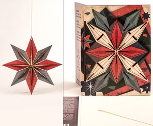 【5/6まで】フォーメス・ベルリン 木製3Dグリーティングカード クリスマススター【クリスマス/ドイツ製】