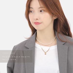 Silver Chain Pearl Necklace Casual Ladies