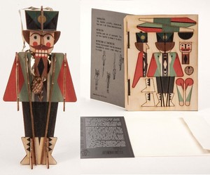 【5/6まで】フォーメス・ベルリン 木製3Dグリーティングカード くるみ割り人形【クリスマス/ドイツ製】