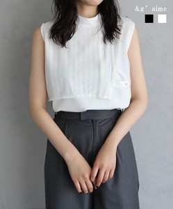 Button Shirt/Blouse Layered Blouse Stripe 2024 Spring/Summer