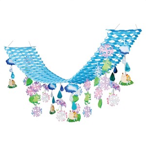 夏の吊り装飾　雨の日プリーツハンガー