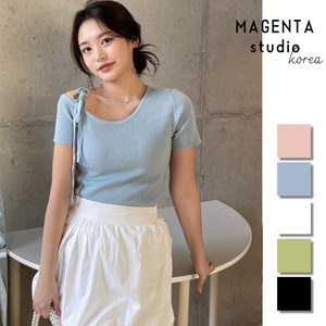 T-shirt Knitted Pastel Tops Ladies'