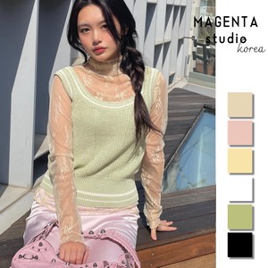 T-shirt Color Palette Knitted Tops Ladies' Short-Sleeve