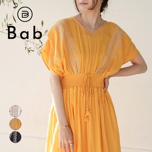Casual Dress Front Waist Shirring One-piece Dress 【2024NEW】