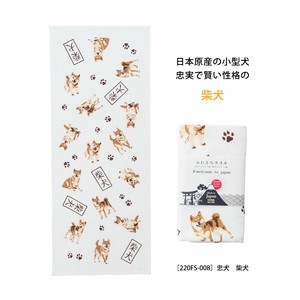 Hand Towel Senshu Towel Shiba Dog Face Made in Japan