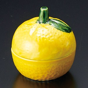 黄交趾柚子珍味(有田焼) 日本製 陶器 小付け 小鉢