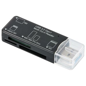 OHM マルチカードリーダー 49メディア対応 USB3.2Gen1 ブラック PC-SCRWU303ーK