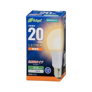 OHM LED電球 E26 20形相当 電球色 LDA2L-G AG27