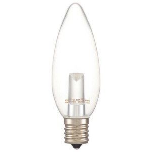 OHM LED電球 シャンデリア電球形 E17/0.8W クリア昼白色 LDC1N-G-E17 13C