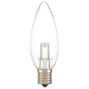 OHM LEDシャンデリア形装飾用/C32/E17/0.8W/40lm/クリア電球色 LDC1L-G-E17 13C