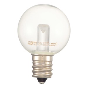 OHM LEDミニボール球装飾用 G30/E12/0.5W/15lm/クリア電球色 LDG1L-H-E12 13C