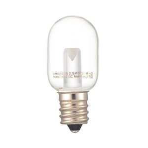 OHM LEDナツメ球装飾用 T20/E12/0.5W/15lm/クリア電球色 LDT1L-H-E12 13C
