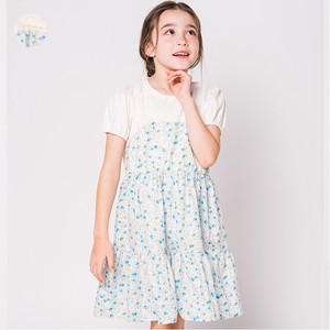 儿童洋装/连衣裙 蛋糕裙 分层 洋装/连衣裙 花卉图案