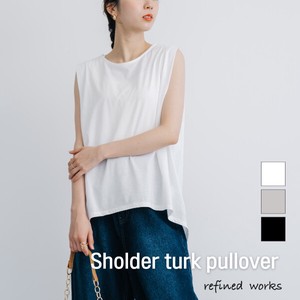 T-shirt Pullover Sleeveless Cut-and-sew